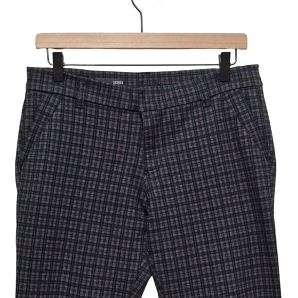 Kut From The Kloth Plaid Stretch Ponte Skinny Ankle Pants Sz 8S - Picture 2 of 11